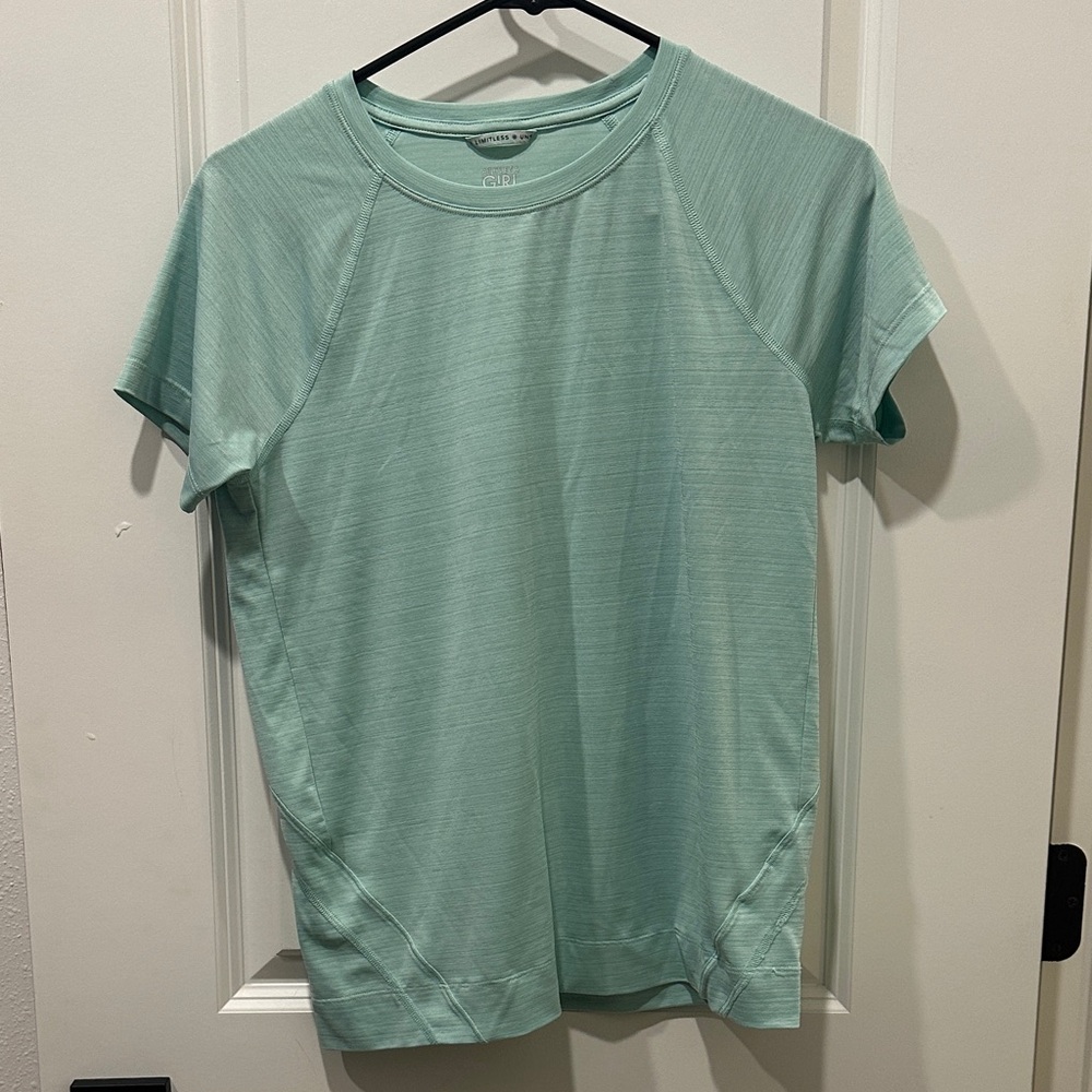 Athleta Girls Mint Crewneck Short Sleeve Performance Tee